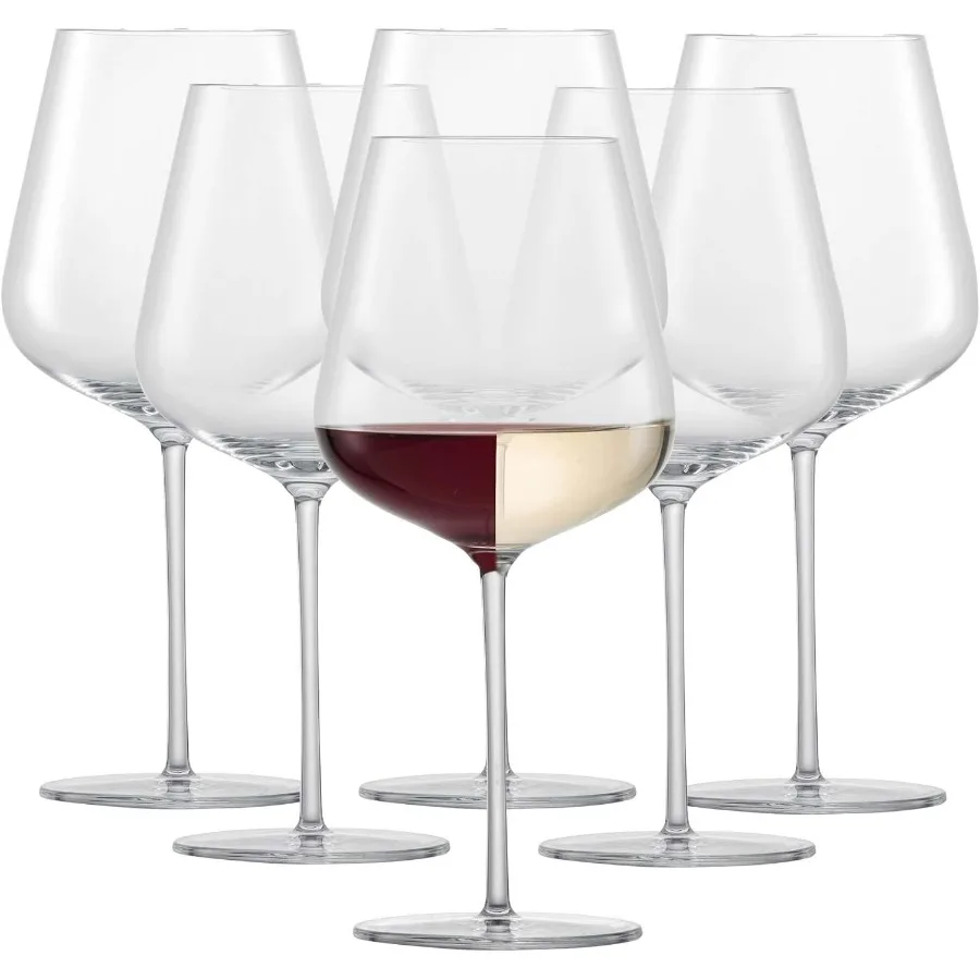 Zwiesel Glas Vervino Allround Glass Juego de 6 vasos para vino tinto, blanco y espumoso, aptos para lavavajillas, vasos de cristal Tritan para todos