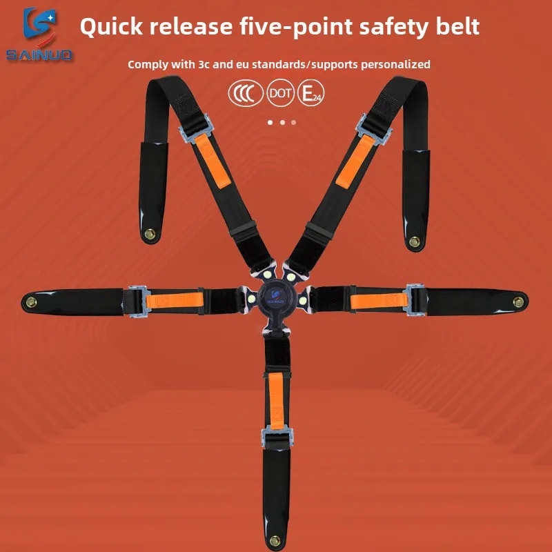 Sainuo Five-Point Racing Seat Safety Belt High-Strength Aluminum Alloy for Modified Racing Cars