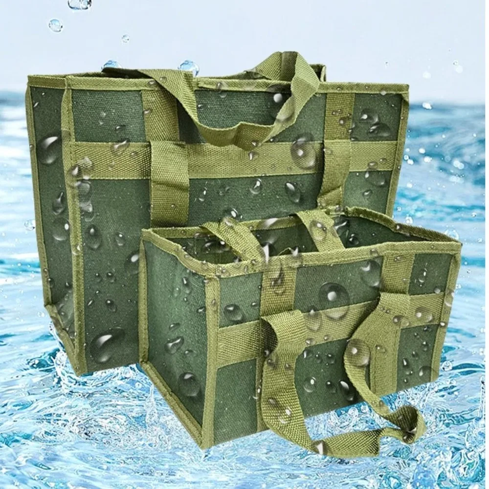 High Strength Handheld Tool Bag Canvas Portable Garden Storage Bag Large Capacity Lightweight Electrician Repair Organizer