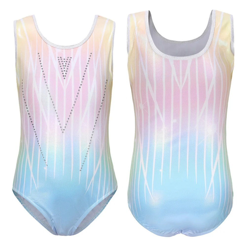 Justaucorps AqLeotard avec short pour enfants, combinaison de batterie pour filles, danse de ballet, patinage artistique, entraînement de yoga, performance sur scène