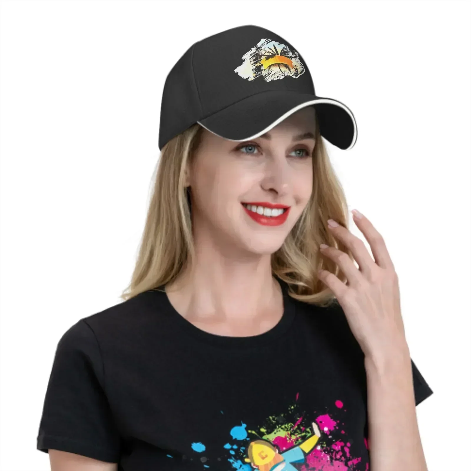 New Tropical Print Baseball Caps Fashion Casquette for Men Women Adjustable Casual Trucker Hats for Sports Outdoor Activities