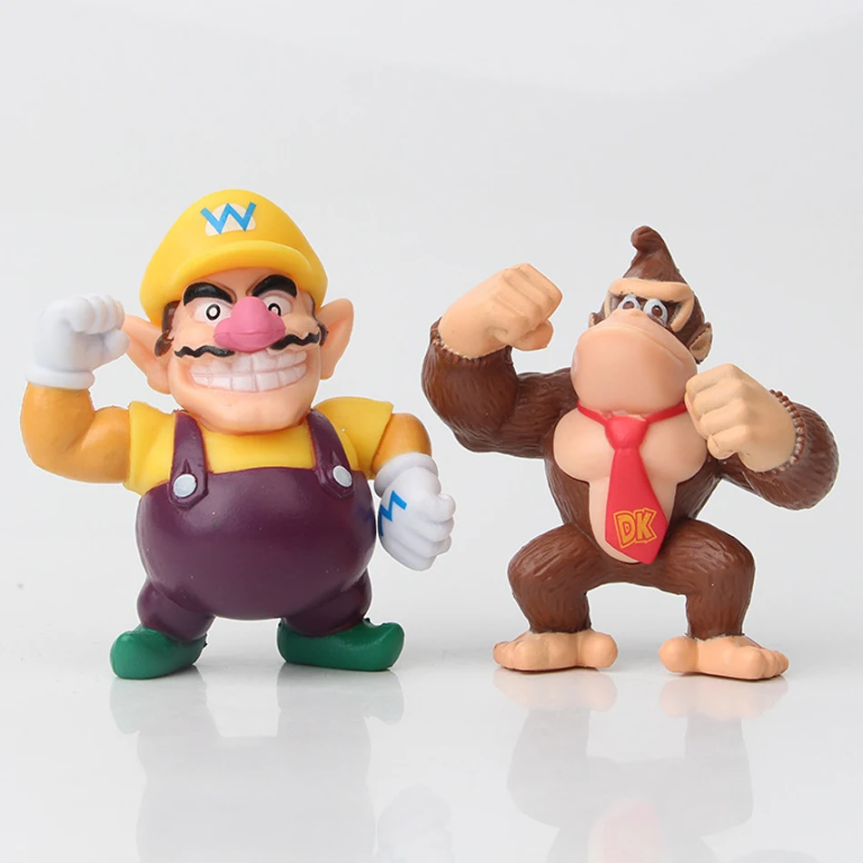 Set de 12-18 Figuras de Acción de PVC de Super Mario Bros, Muñecos de Luigi, Yoshi, Donkey Kong y Mushroom, para Regalos de Cumpleaños