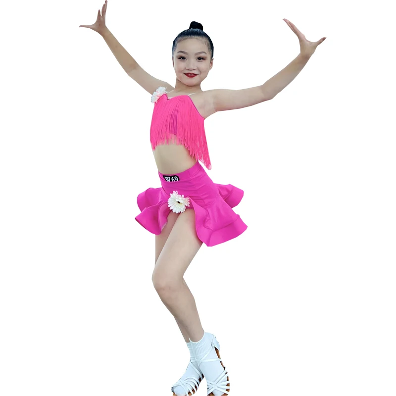 เครื่องแต่งกายการแสดงการเต้นละตินของเด็กผู้หญิงขั้นสูง, เครื่องแต่งกายฝึกซ้อมมืออาชีพ, พู่เชือกแขวนคอ, เครื่องแต่งกายเต้นรําละตินสําหรับเด็กผู้หญิง