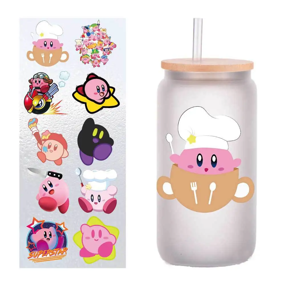 

10 cards/pack cartoon star card than sparkling star UV transfer sticker Crystal label glass sticker customized.