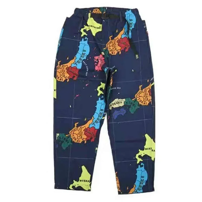 

GO SLOW CARAVAN Japanese Trendy Brand Explosive Printed Wide Matsuyama Functional Belt Pants for Men