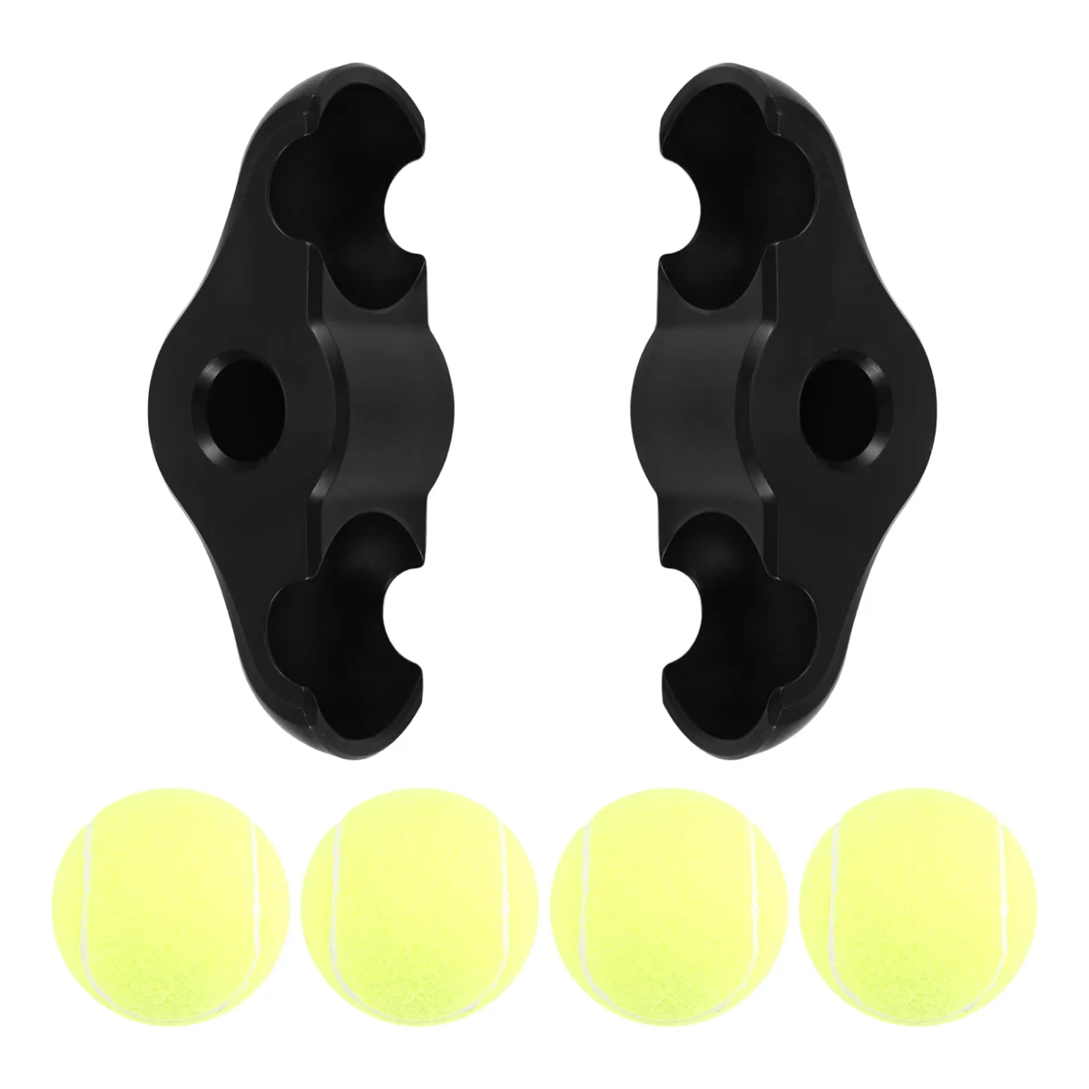 ABJZ 2PCS Indoor Bike Cushioned Foot Pad Noise Reduction and Anti-Friction Floor Tennis Foot Pads for (with Ball)