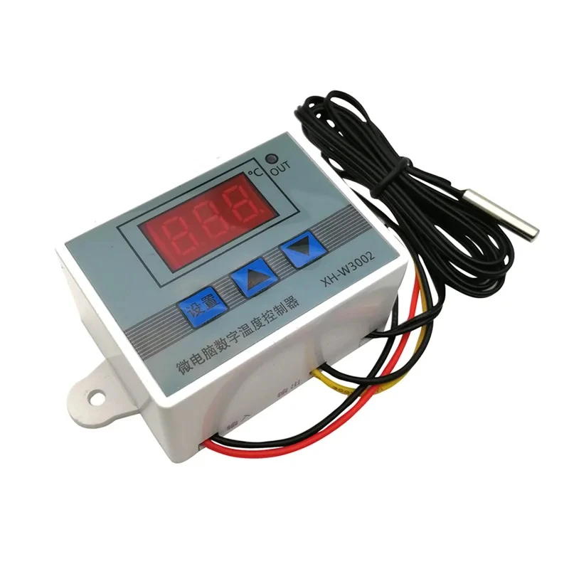 NEW XH-W3002 12V 24V 220V Digital LED Temperature Controller 10A Thermostat Control Switch Probe With Waterproof Sensor W3002