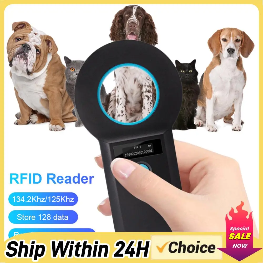

Портативный считыватель RFID EMID для животных с OLED-дисплеем, сканер чипов EMID FDX-B (ISO11784/85) для кошек, собак и других домашних животных
