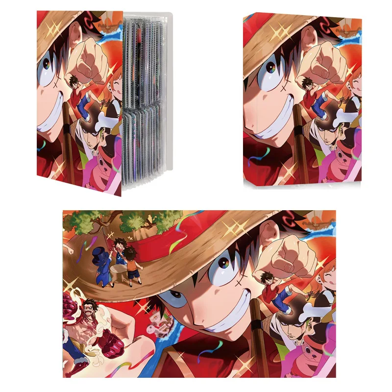 240PCS Anime One Piece Luffy Zoro Shanks OPCG Cards Album Book Anime Map Letter Holder Binder Notebook Collection Folder Toys