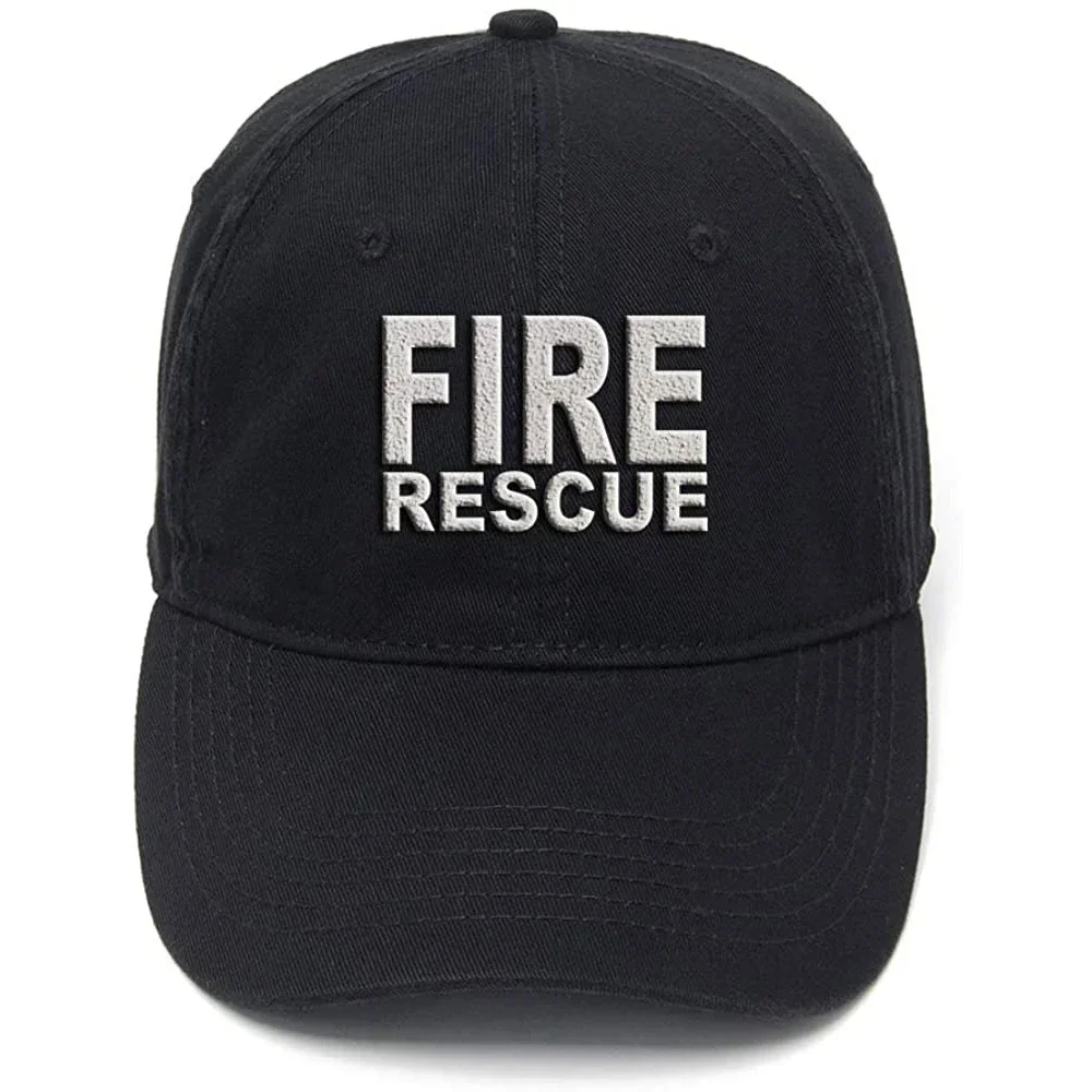 

Lyprerazy Fire Rescue Firefighter Fire Washed Cotton Регулируемая мужская и женская бейсболка унисекс в стиле хип-хоп с флоковым принтом