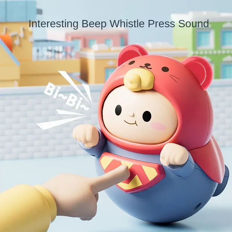 1-5PCS 아기 장난감 유아 6 개월 귀여운 슈퍼맨 텀블러 장난감 어린이 진정 딸랑이 균형 돼지 0-3 세 아기 선물