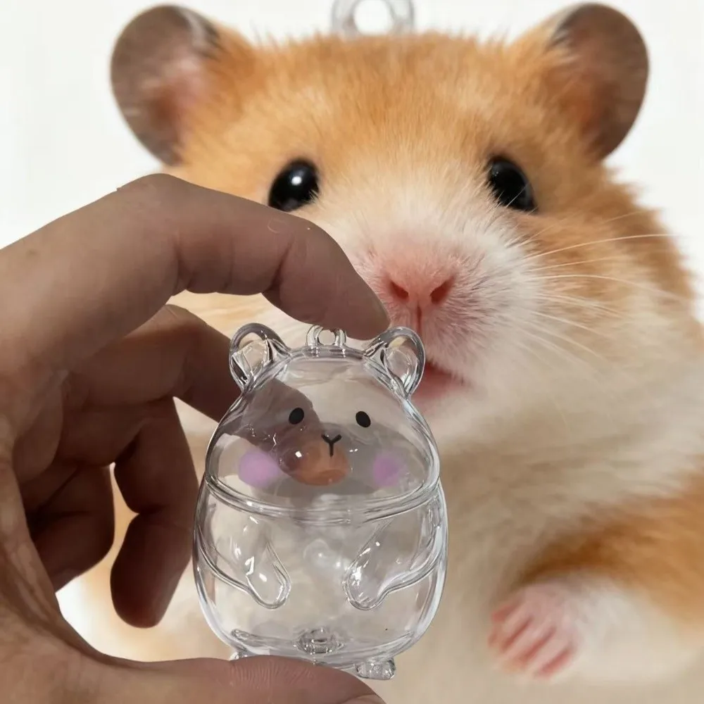 صندوق تخزين شعر الهامستر الشفاف سميك 7 سم زجاجة شعر الحيوانات الأليفة الصغيرة مجوهرات تذكارية كبسولة تخزين فرو الحيوانات الأليفة #1