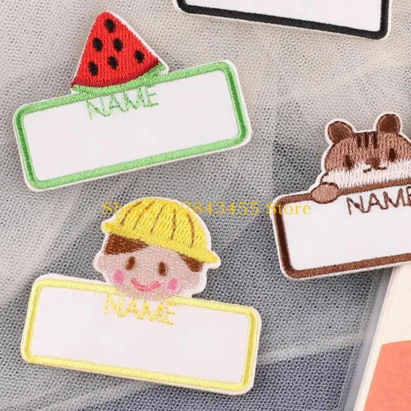 

49MC Cartoon Name Patches 9pcs with Sticky Backing For Quick And Easy Personalization