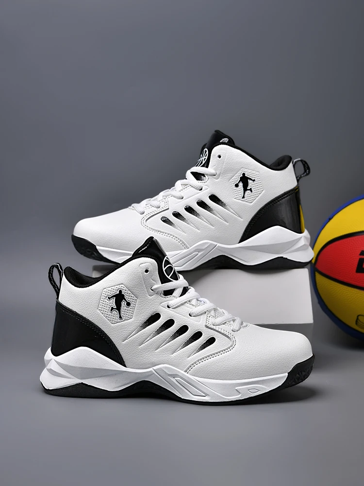 ZERJER High-Top Ankle Support Basketball Shoes,  Anti-Slip Sneakers, Cushioned & Durable Training Shoes for Y
