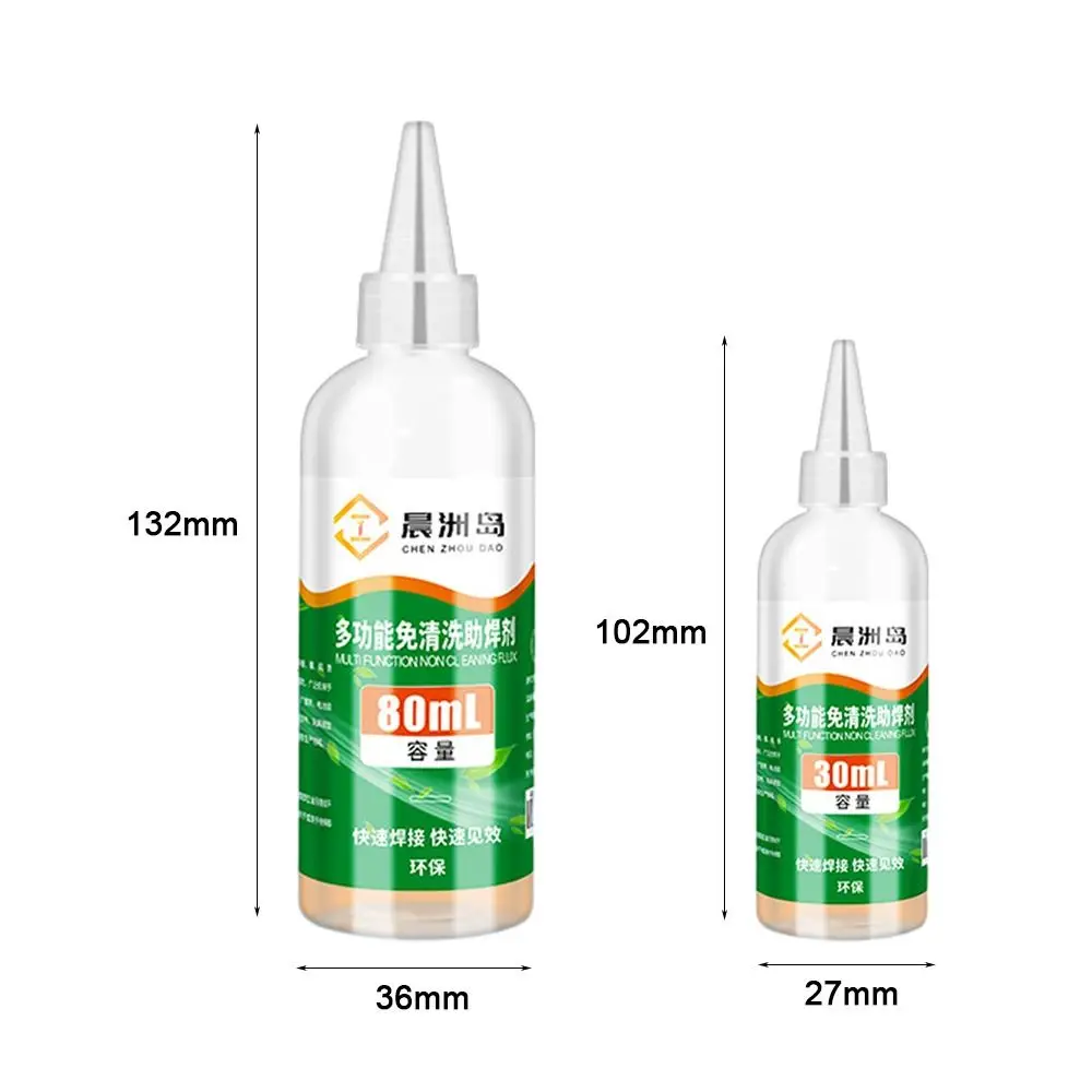 30/80ml Stainless Steel Flux Battery Electrode Soldering Quick Repair Clean Free Soldering Flux Soldering Flux Liquid