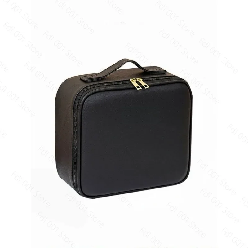 Women LED Lighted Makeup Case With Mirror Large Capacity Portable Travel Cosmetic Storage Box Detachable Organizer