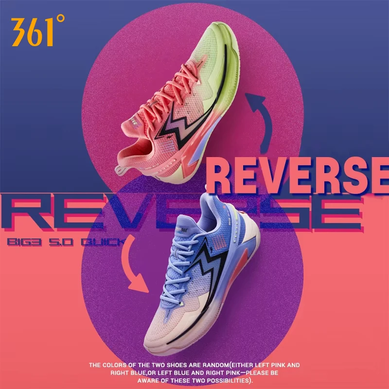 361 Degrees BIG3 5.0 Quick Men Basketball Sport Shoes Shock Absorption Non Slip Wearable Breathable Training Sneaker 672421121