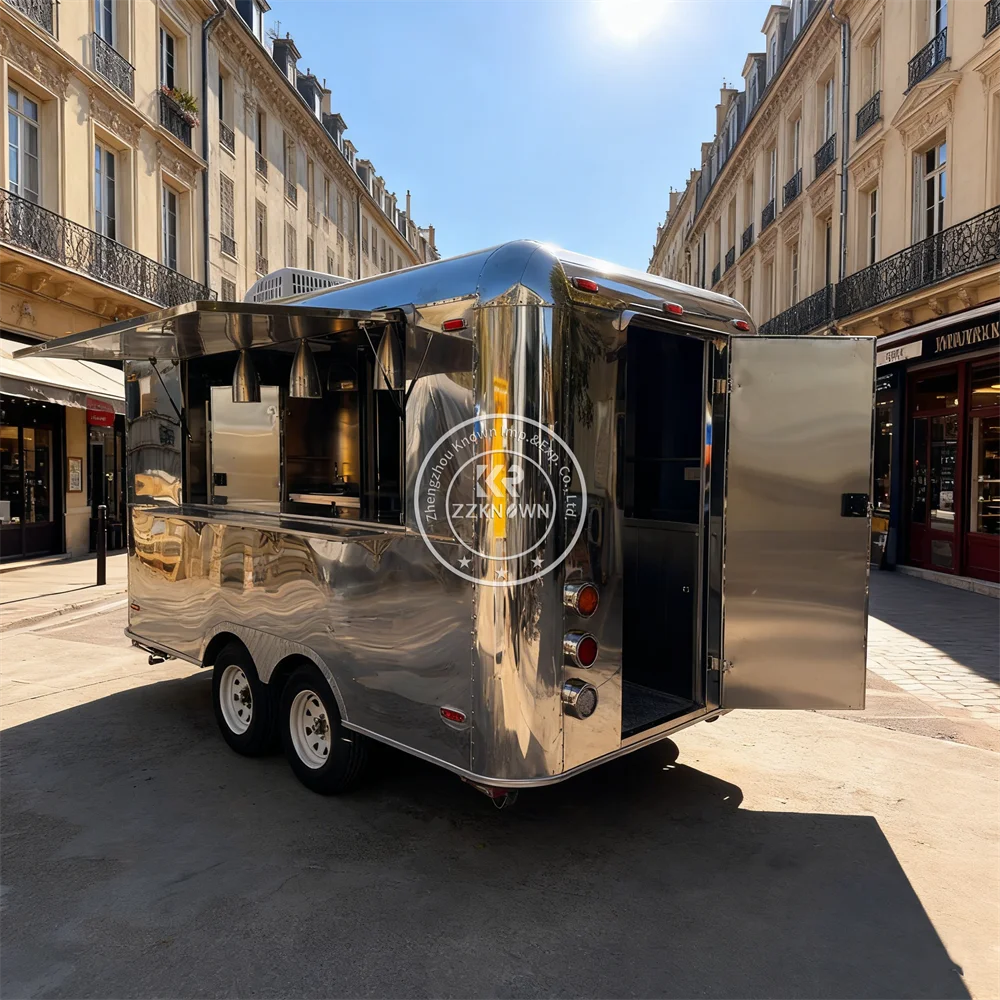 Commercial BBQ Grill Food Truck Burger Snack Truck CE DOT Approved Outdoor Market Festival Street Catering Food Trailer