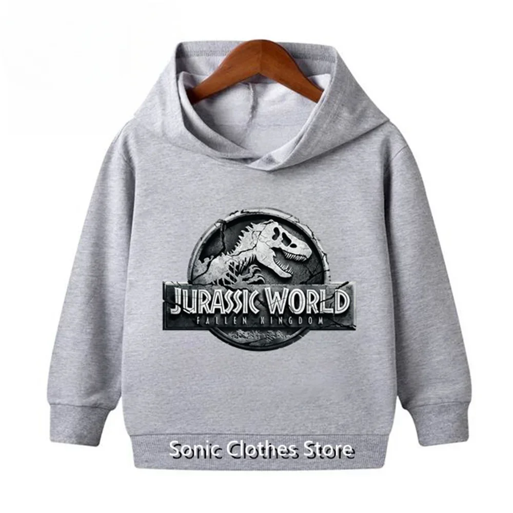 Jurassic World felpa con cappuccio dinosauro stampa Jurassic Park felpa con cappuccio vestiti ragazzi bambini top ragazze maglione bambini 3-14 anni