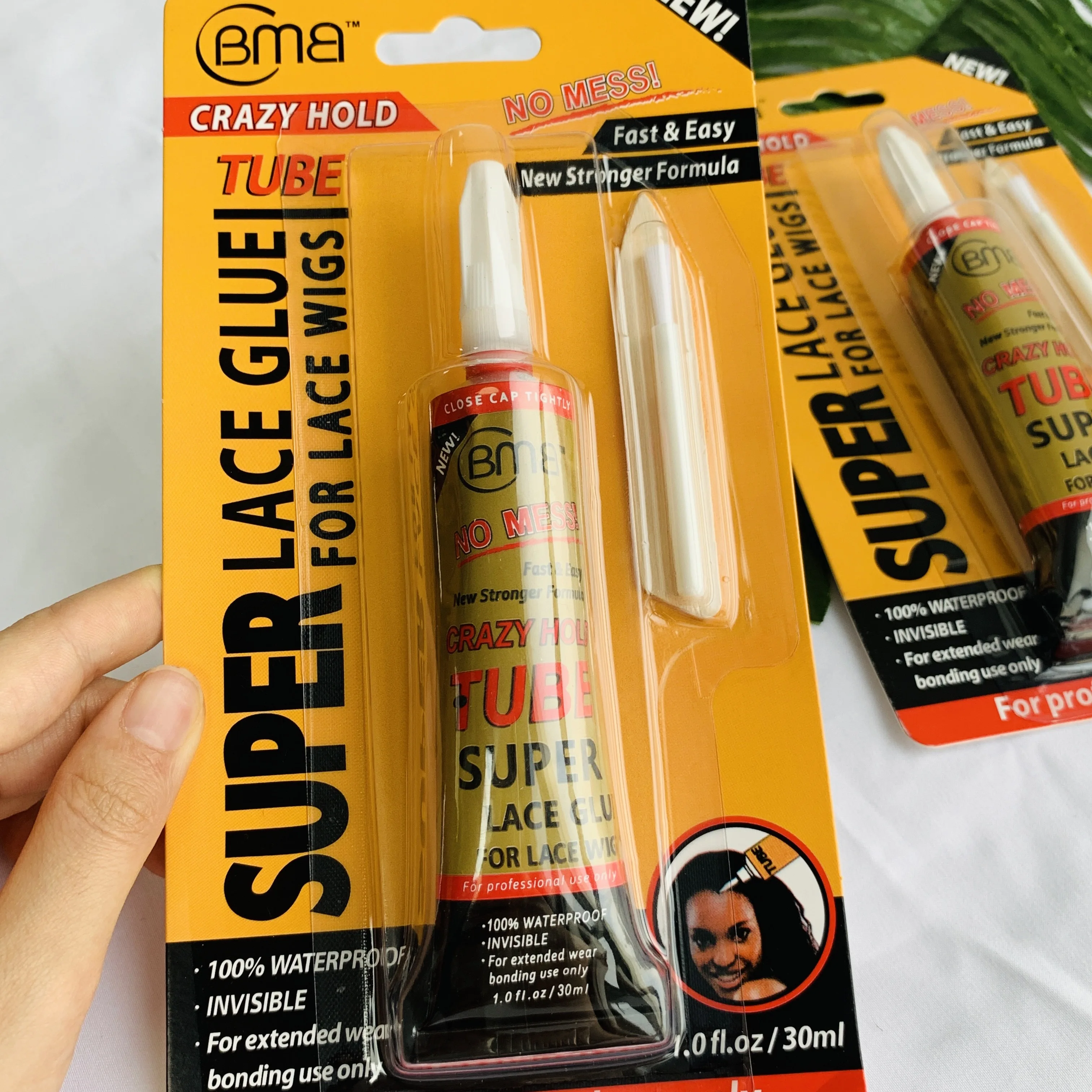 

Водостойкий невидимый склеивающий клей, сменный клей, сильная фиксация, клей для волос BMB Crazy Hold TUBE, супер кружевной клей для кружевных париков