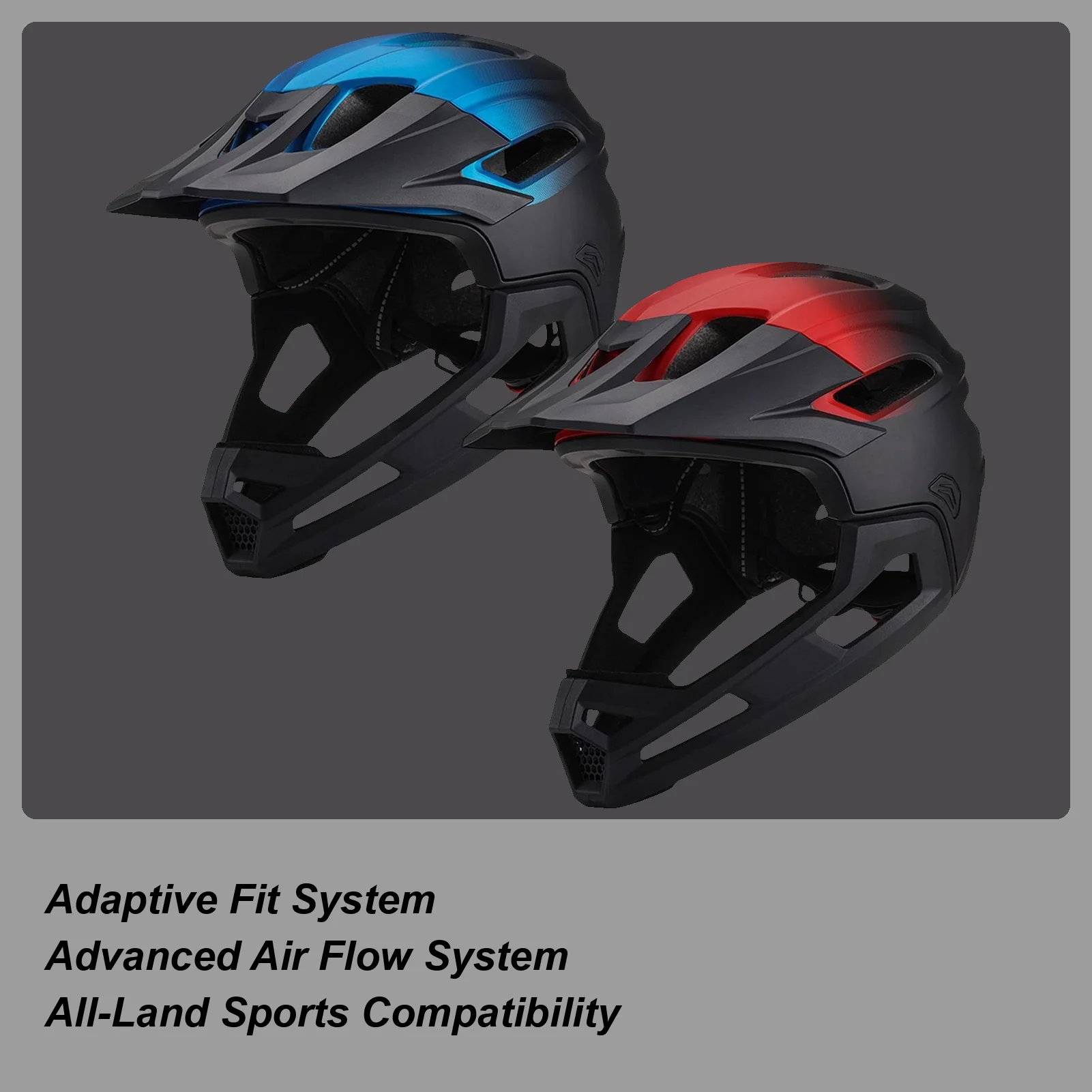 

Full Face Motorcycle Helmet, Adjustable Fit with Detachable Chin Guard, Hard Shell for Men Women Cycling Skateboarding Safety