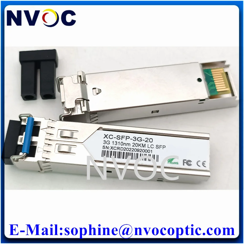 Imagem -03 - Vídeo Sfp Transceptor Ótico 3g Smf Sdi ao Conversor de Fibra Pluggable Quente lc Duplex Mais 3.3v 1310nmdfb-ld10km 20km Alcance 3gbps