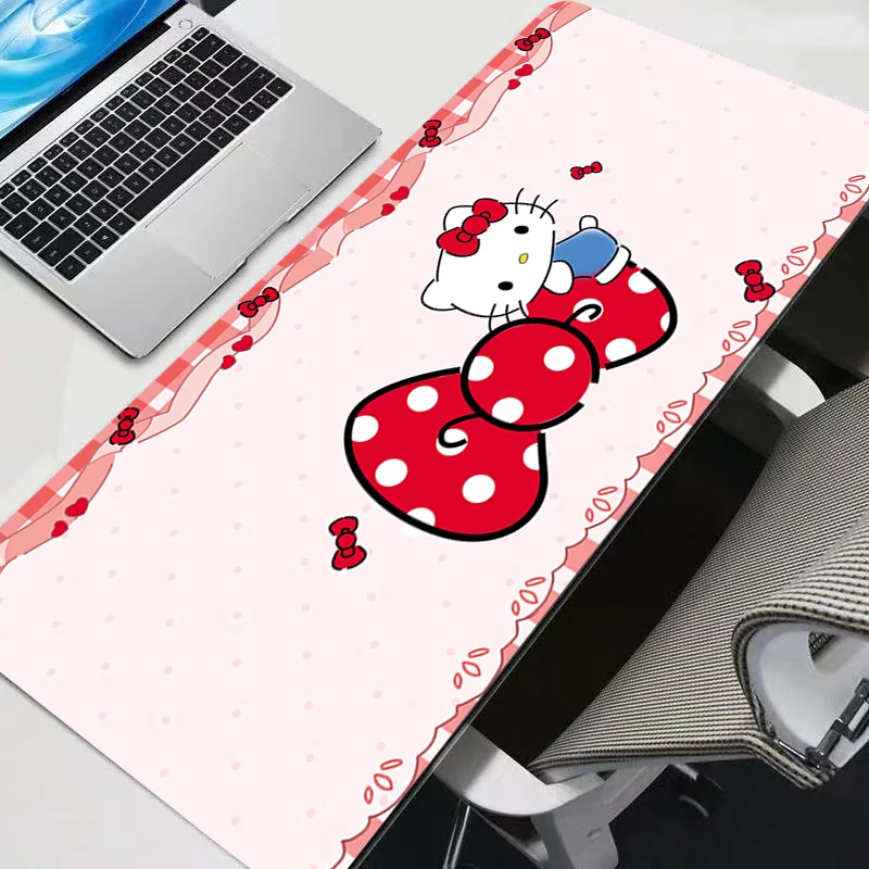 Tappetino per mouse grande Hello Kitty Progettato specifico Tappetini da scrivania con stampa HD Accessori da gioco per PC Tappetino per mouse Tappetino per tastiera portatile
