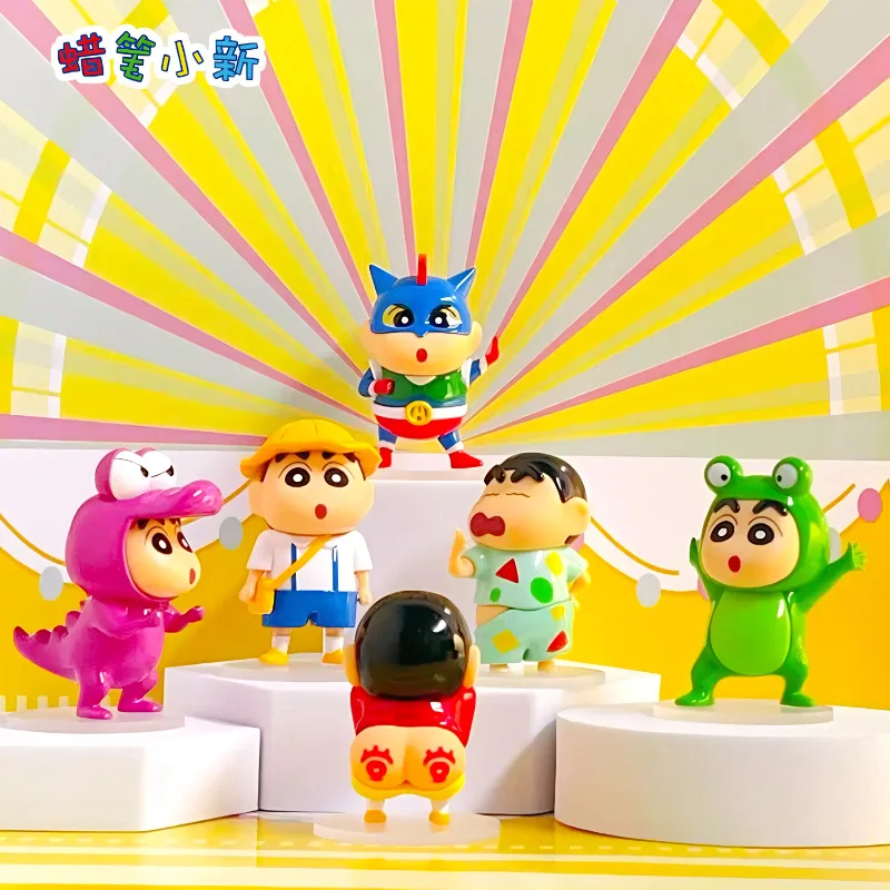 

Kawaii Crayon Shin-chan Blind Box Car Mount Trendy Action Figure Decorative Toy Holiday Gift