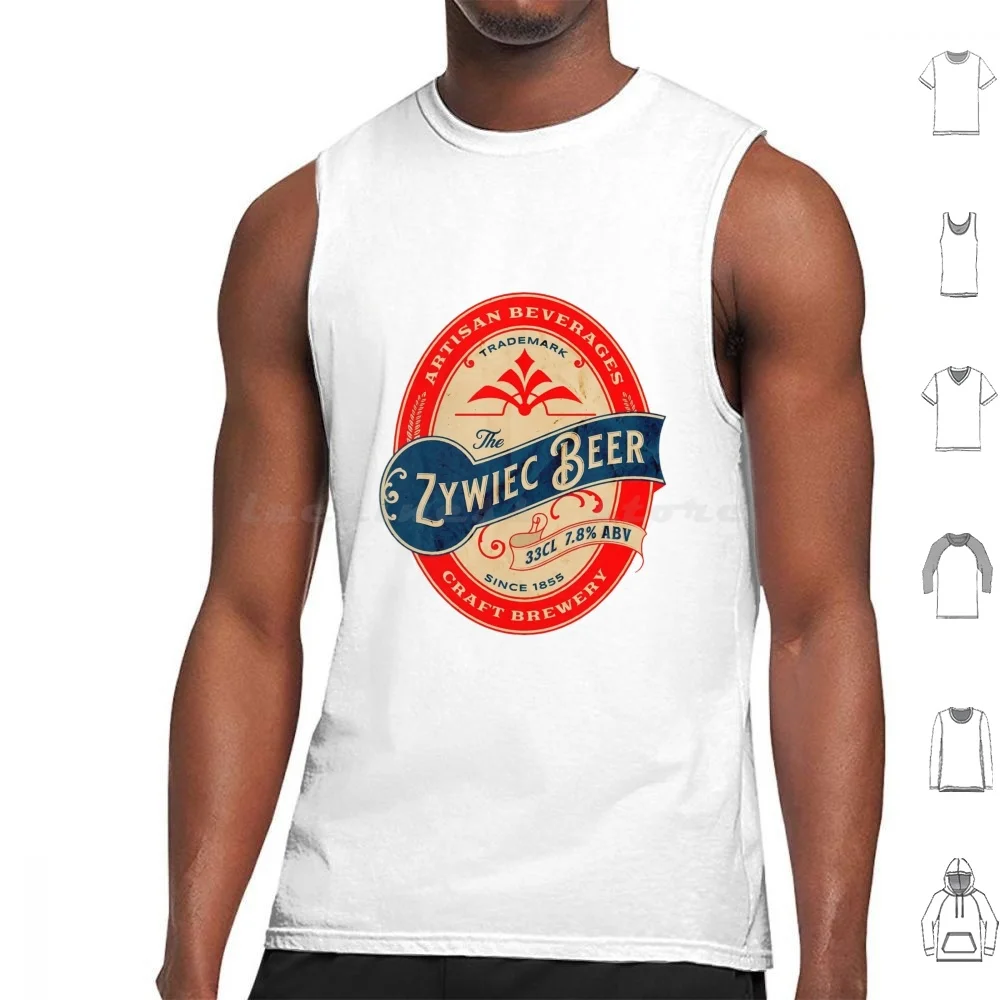 Zywiec Beer Poland Brewery Tank Tops Vest Sleeveless Zywiec Poland Beer Polska Polish Polski Coat Piwo Sick Eagle Arms Cote