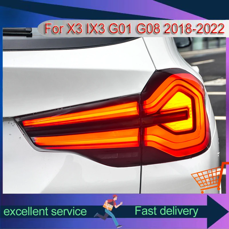 

New Style Taillight For BMW X3 IX3 G01 G08 2018-2022 Rear Lamp Assembly Refit LED Horse Race Driving Dynamic Turn Signal Light