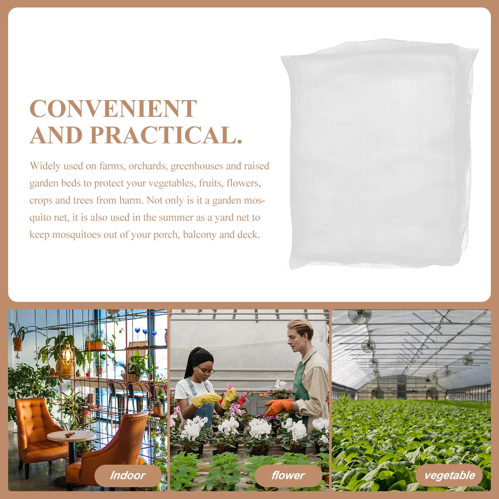 

2x5m White Mosquito Netting Garden Plant Protection Fine Mesh Anti Bird UV Resistant Crops Covers Pests Barrier Screens Fabric