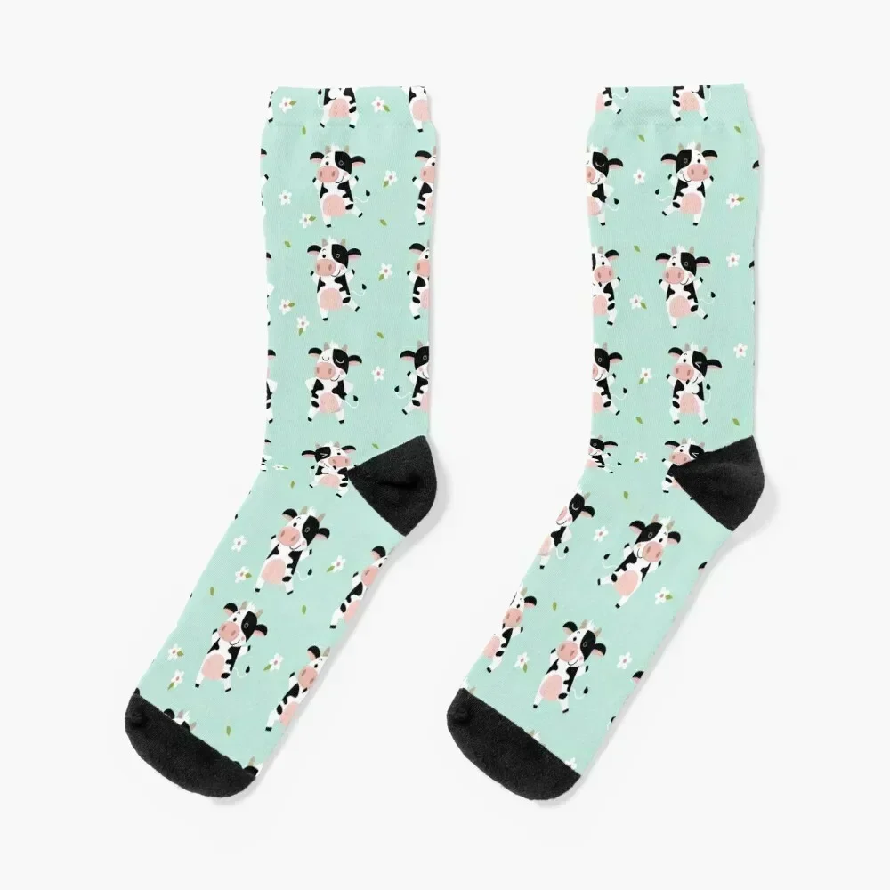 

Awesome Cow Socks floral christmas gift hip hop funny sock Women's Socks Men's