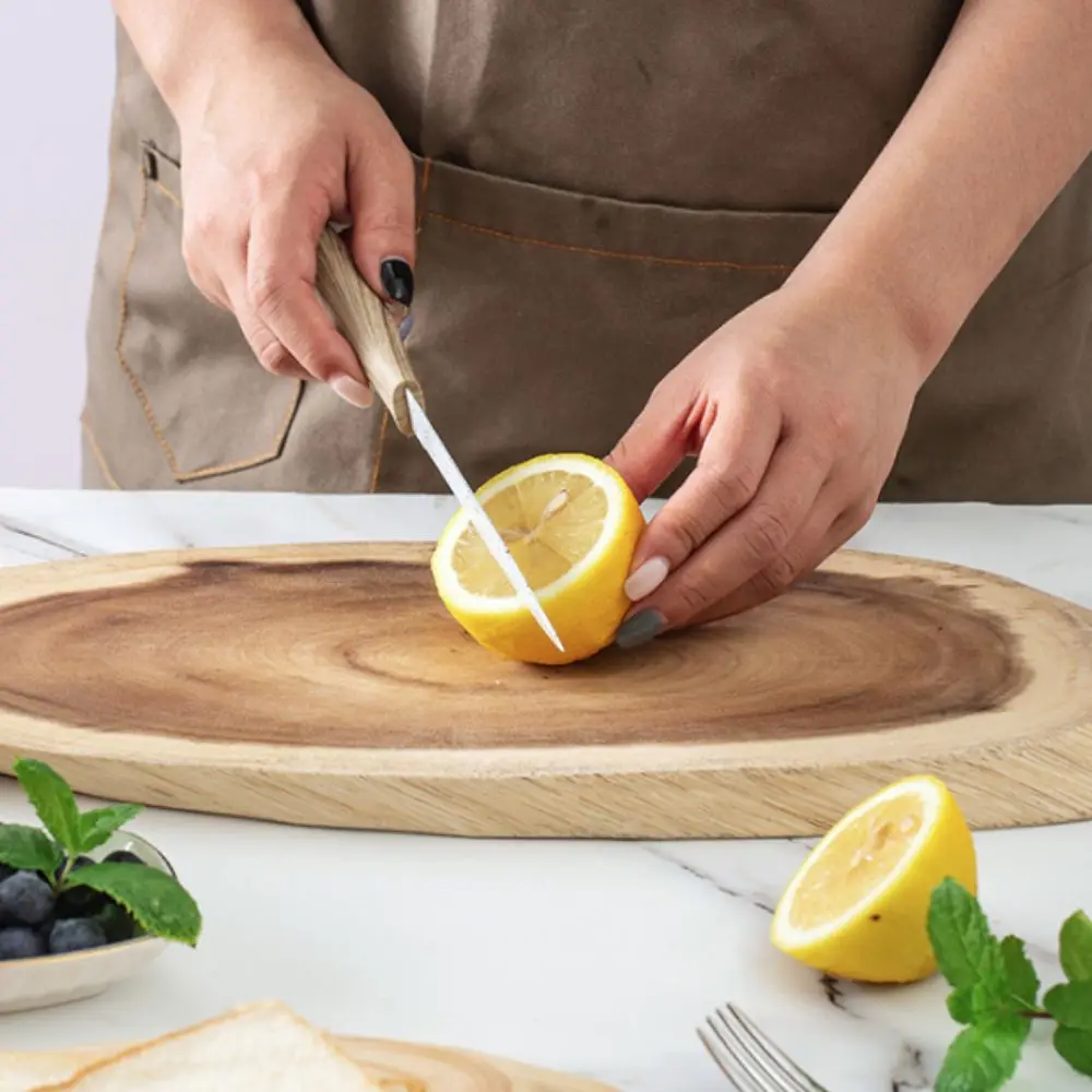 

Durable Natural Acacia Wood Cutting Board Irregular Shape Unique Chopping Board Rurual Style Cheese Board Bread