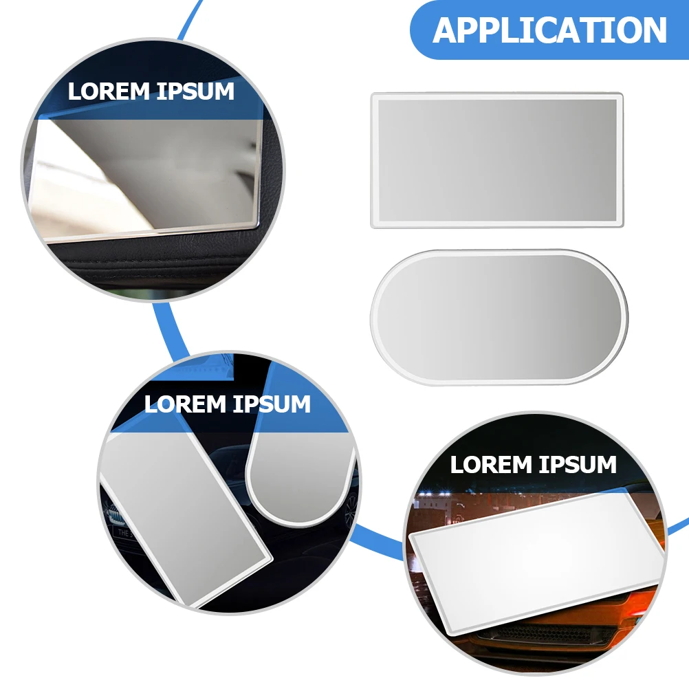 

2 Pcs Mirror Makeup Automotive Interior Mirrors Car for Visor Sun Vanity Sunshade