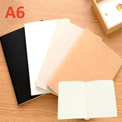 A6 Notebook Blank White Paper Daily Writing Planner Journal Notepad Drawing Painting Sketchbook Office School Stationery Supplie