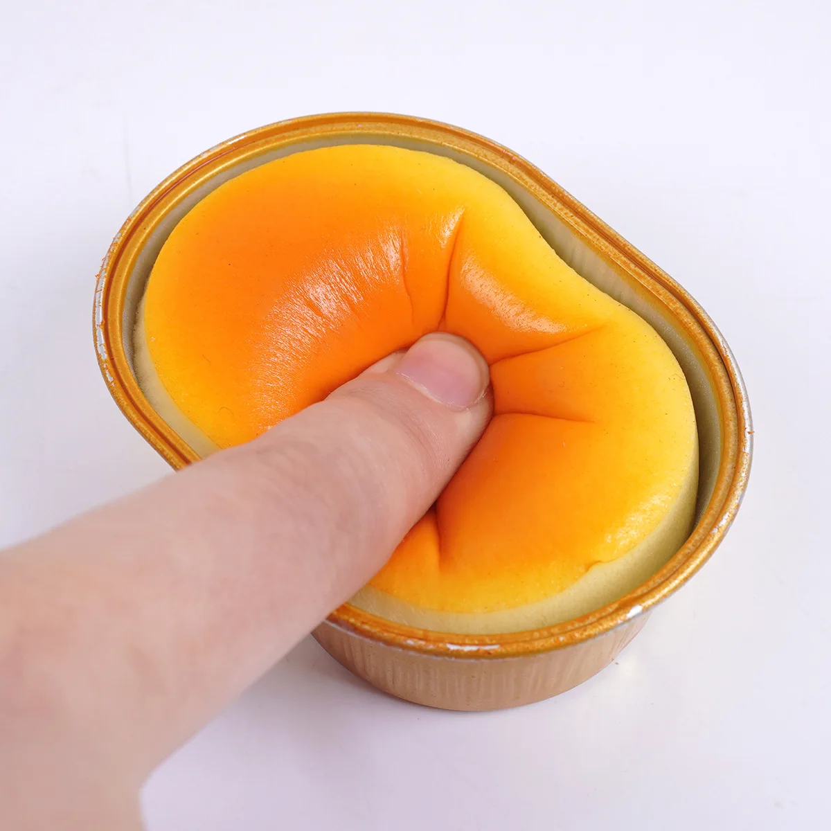 

Taba Squshy Slow Rebound Semi-Baked Cheese French Cake Simulating Cheese Box Bread Squeeze Toy Sensory Fidget Suitable Kids Gift