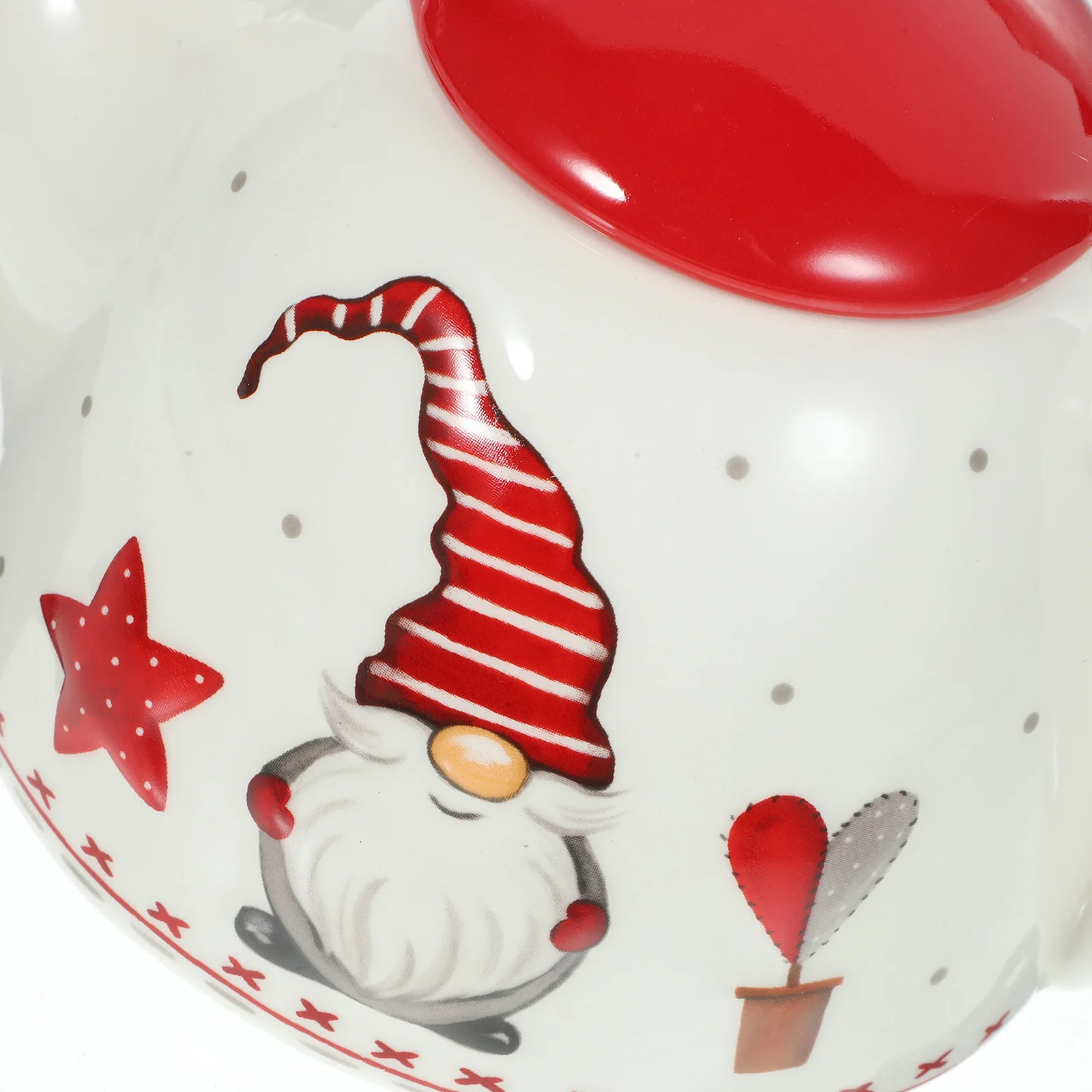 

Christmas Ceramic Teapot Nordic Style Xmas Tea Kettle for Home Office Holiday Party Decor Portable Water Jug for Hot Cold