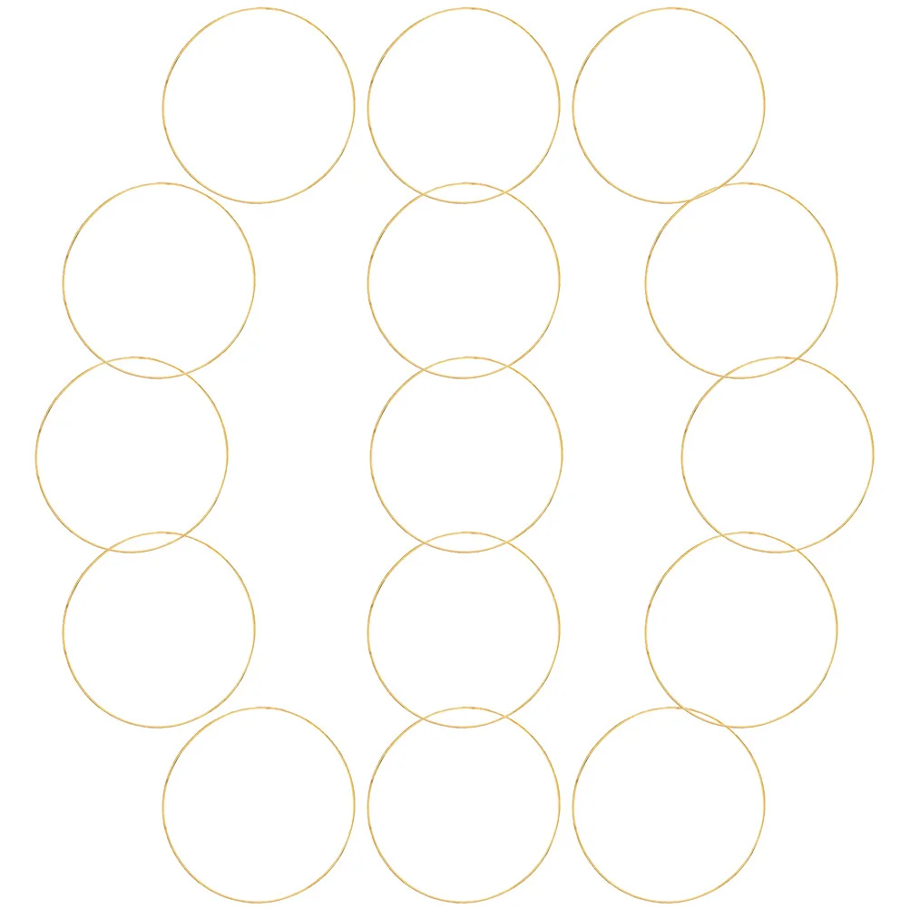 

15pcs Metal Dream Catcher Rings For Diy Crafts Decorative Wreaths Hanging Wind Chime Craft Making Supplies