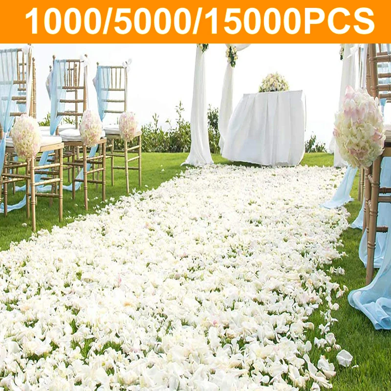 1000/15000Ps Valentine's Day Rose Petal Artificial Rose Flower Wedding Party Decor Romantic For Wedding Walkway Carpet Decor