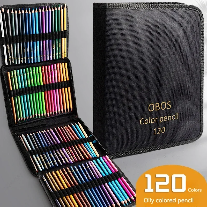 200/120/72/48 Kleurpotloden Olie/Aquarel Kleurpotloden met Doek Tas Voor Professionele Tekening schetsen Art Supplies