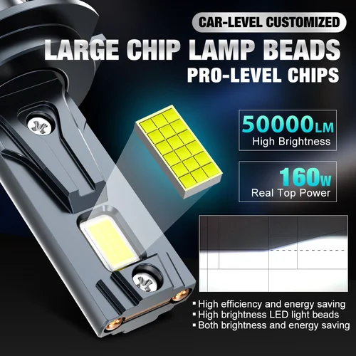 Imagen 2 del producto XSTORM faro de coche H1 H4 H7 LED H8 H11 9005 HB3 9006 HB4 9012 Hir2 bombilla Led Canbus luz Kit de automóvil H7 Turbo lámpara antiniebla de coche