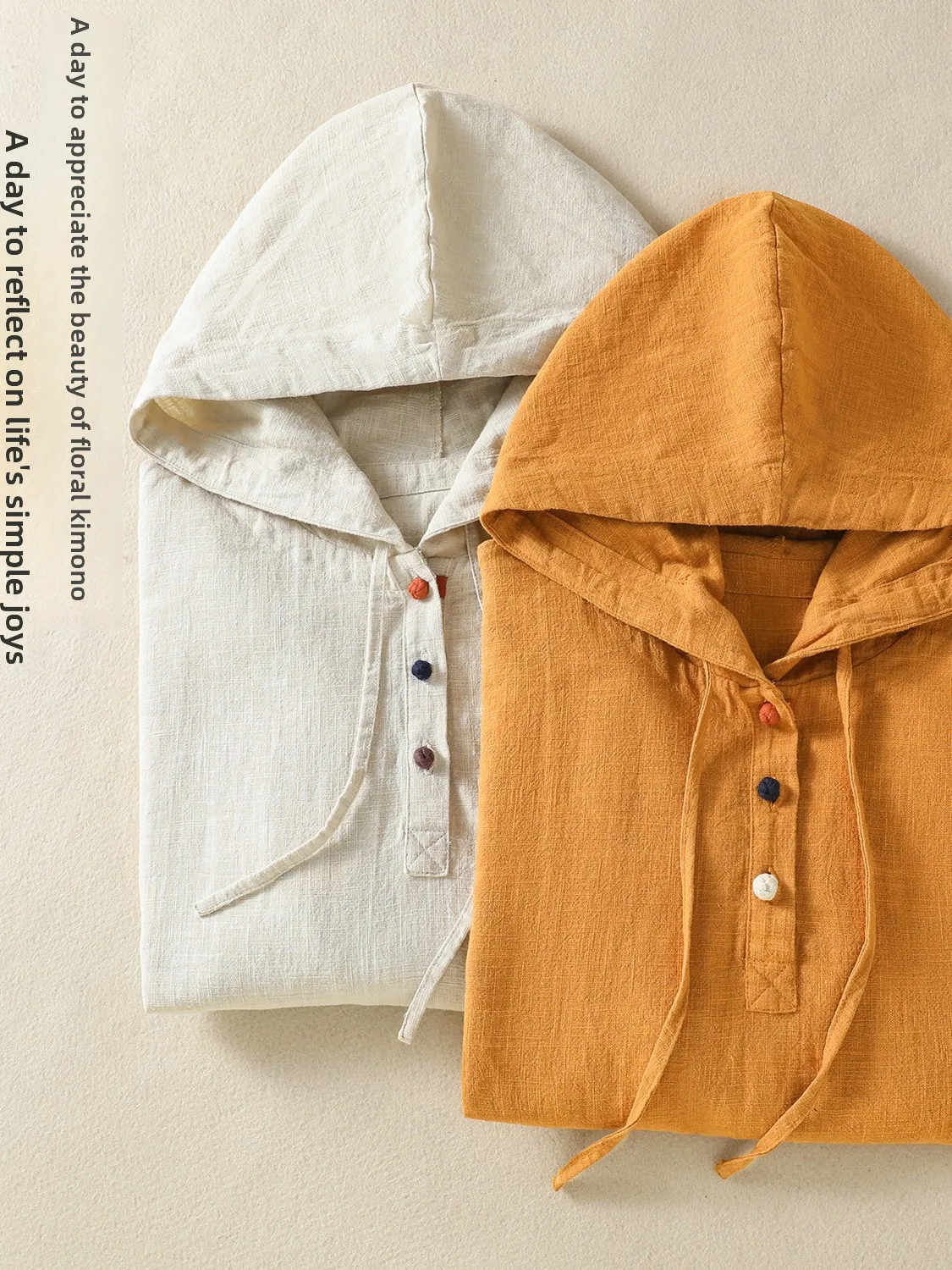 Suda Hoada de Aodón y Lino para Mujer, Csa de Terciopelo, Estilo Retro de Primavera y Otoño, Ropa de Trabajo, Mang...