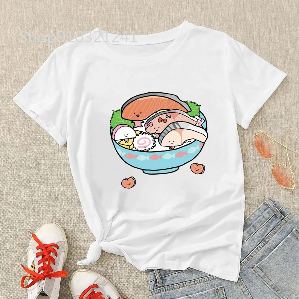 Funny Kirimi CHAN Women T-shirt Print Fashion Casual White Top T Shirt Graphic Tees Women Cute Cartoon T-shirts Female