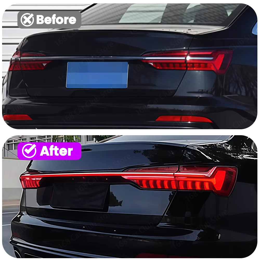 

LED Taillight Assembly For Audi A6 A6L C8 Dynamic Flowing Light Tail Lamp Ambient light 2019-2024 Rear Bumper Taillamps