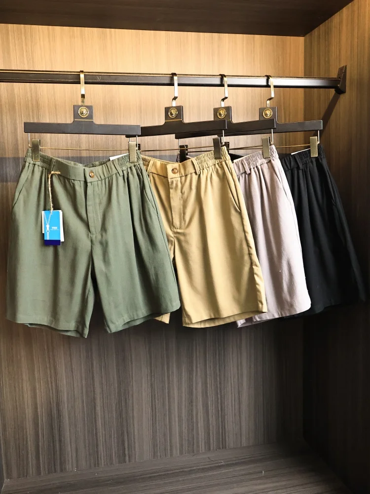 Men's Summer Cool Feeling Linen Blend Casual Shorts Breathable Skin-Friendly Commuter Straight Leg Pants Comfortable Straight...