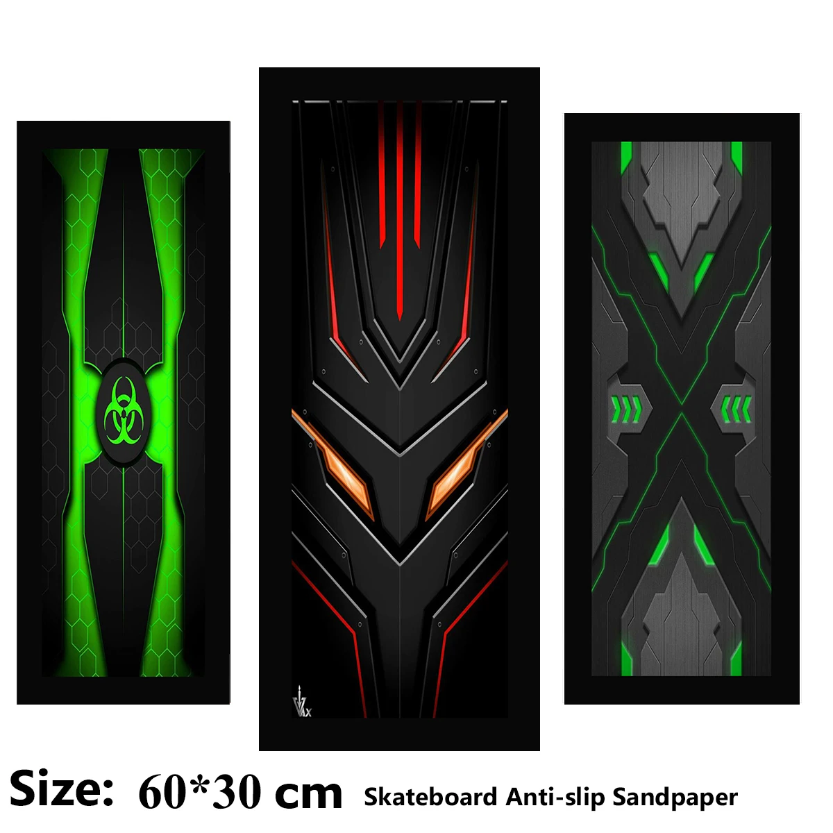 

Cool Mecha are Eye-catching Pattern Electric Scooter Anti-slip Sticker Sandpaper Skateboard Grip Tape Sheet 60*30cm
