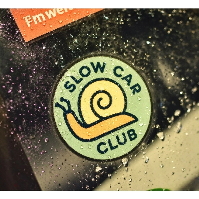 Snail Slow Car Club Windshield Static Stickers Can Be Attached To The Inside Of The Glass JDM Car & Motorcycle Stickers