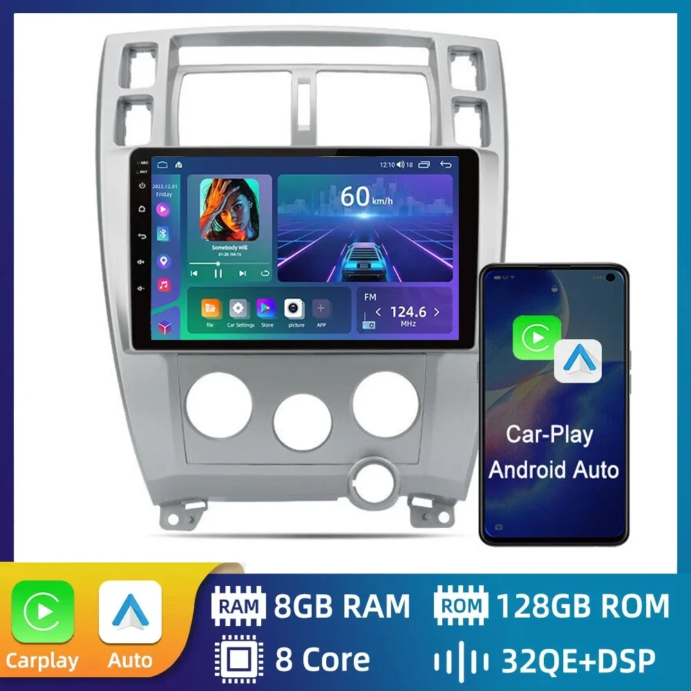 

Android13 2Din Car Radio for Hyundai Tucson 2004 2005 - 2009 Multimedia Player Navigation Stereo Auto Head Unit Carplay Speakers