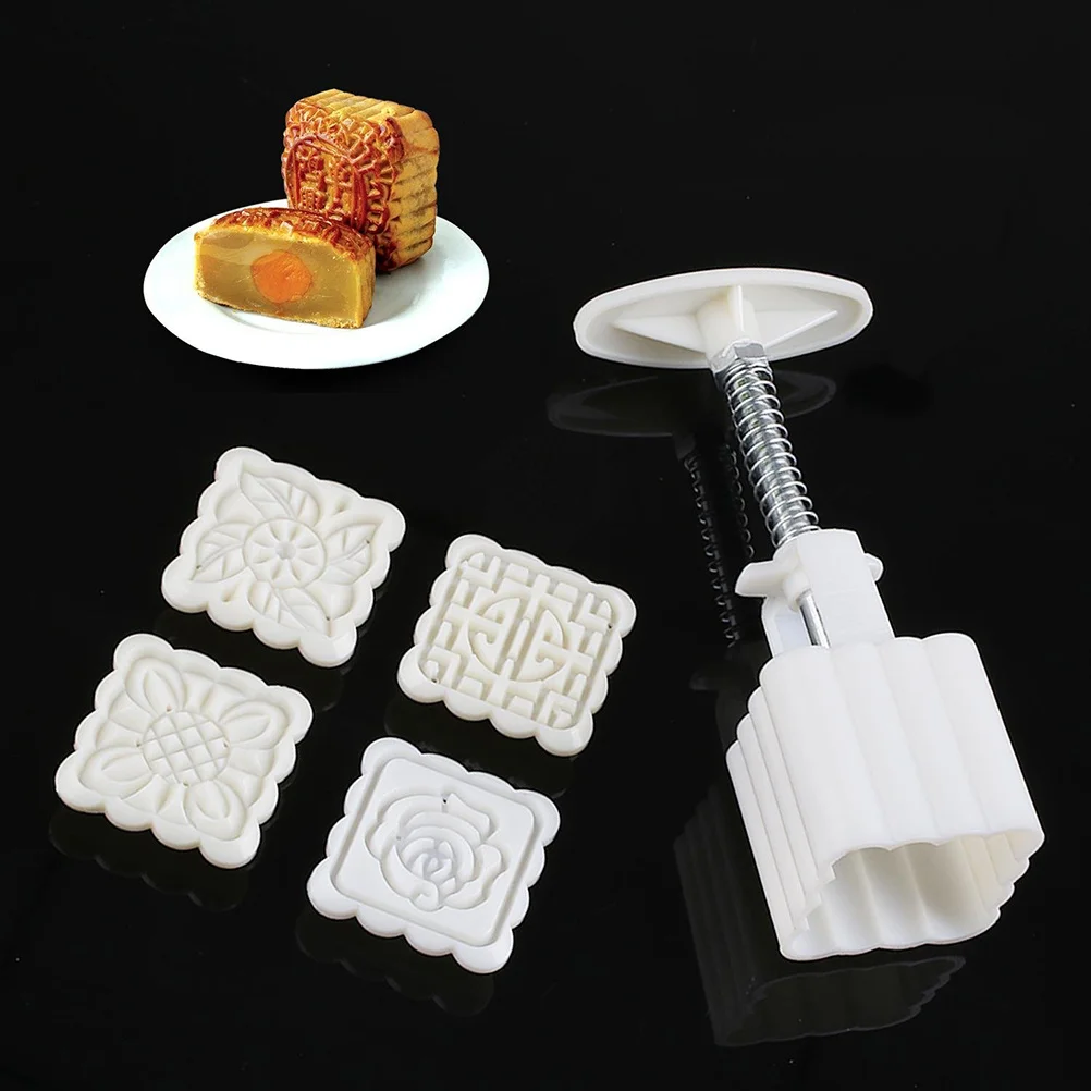 

Moon Cake Mould Square Shape 50G Food Grade ABS Safe Home Baking Tool for Moon Cake Fondant Making Kitchen Gadget