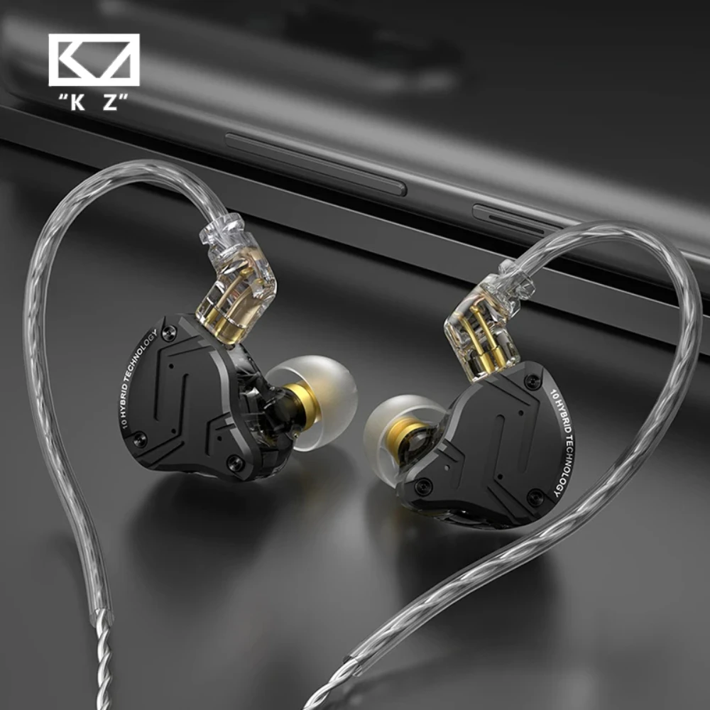 

KZ ZS10 PRO X In-ear HIFI Earphones Bass Metal Hybrid IEMs Headset Sport Noise Cancelling Earbuds 0.75mm 2-Pin Detachable Cable